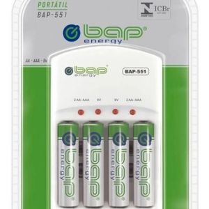 4 Pilhas Recarregavel Mais Carregador De Pilhas E Baterias