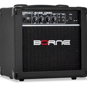 Amplificador Borne Impact Bass Cb30 Transistor Para Baixo De 15w Cor Preto 127/220v