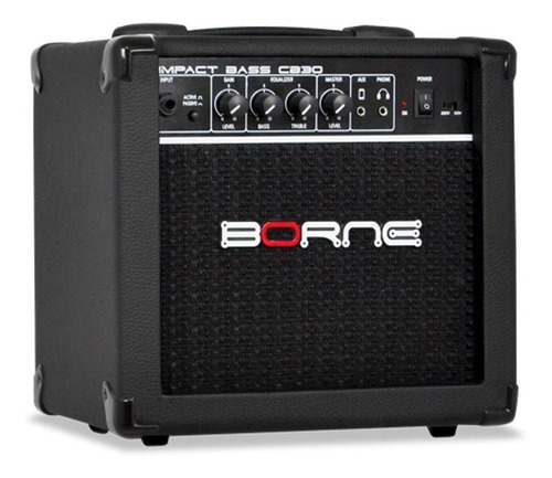 Amplificador Borne Impact Bass Cb30 Transistor Para Baixo De 15w Cor Preto 127/220v