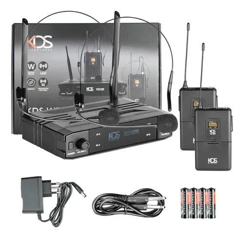 Microfone Kadosh Sem Fio K392H HeadSet Duplo C/NF-e