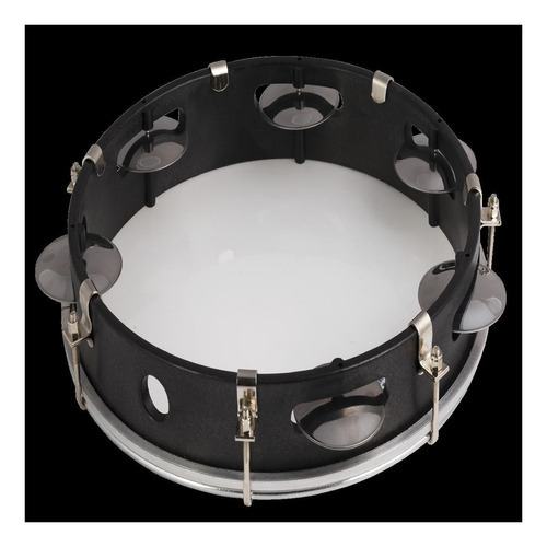 Pandeiro Profissional Phx Abs Preto 10 Pele Leitosa